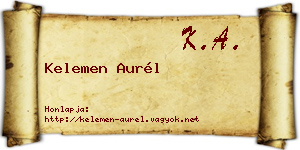 Kelemen Aurél névjegykártya